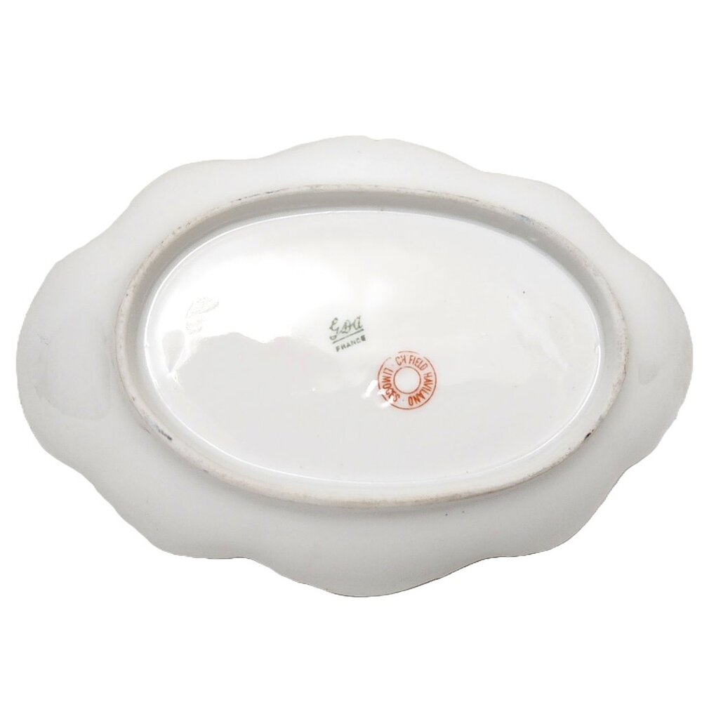 Antique CH Field Haviland Limoges GDA France Blue&Purple Scallop S Serving Dish - Picture 5 of 7